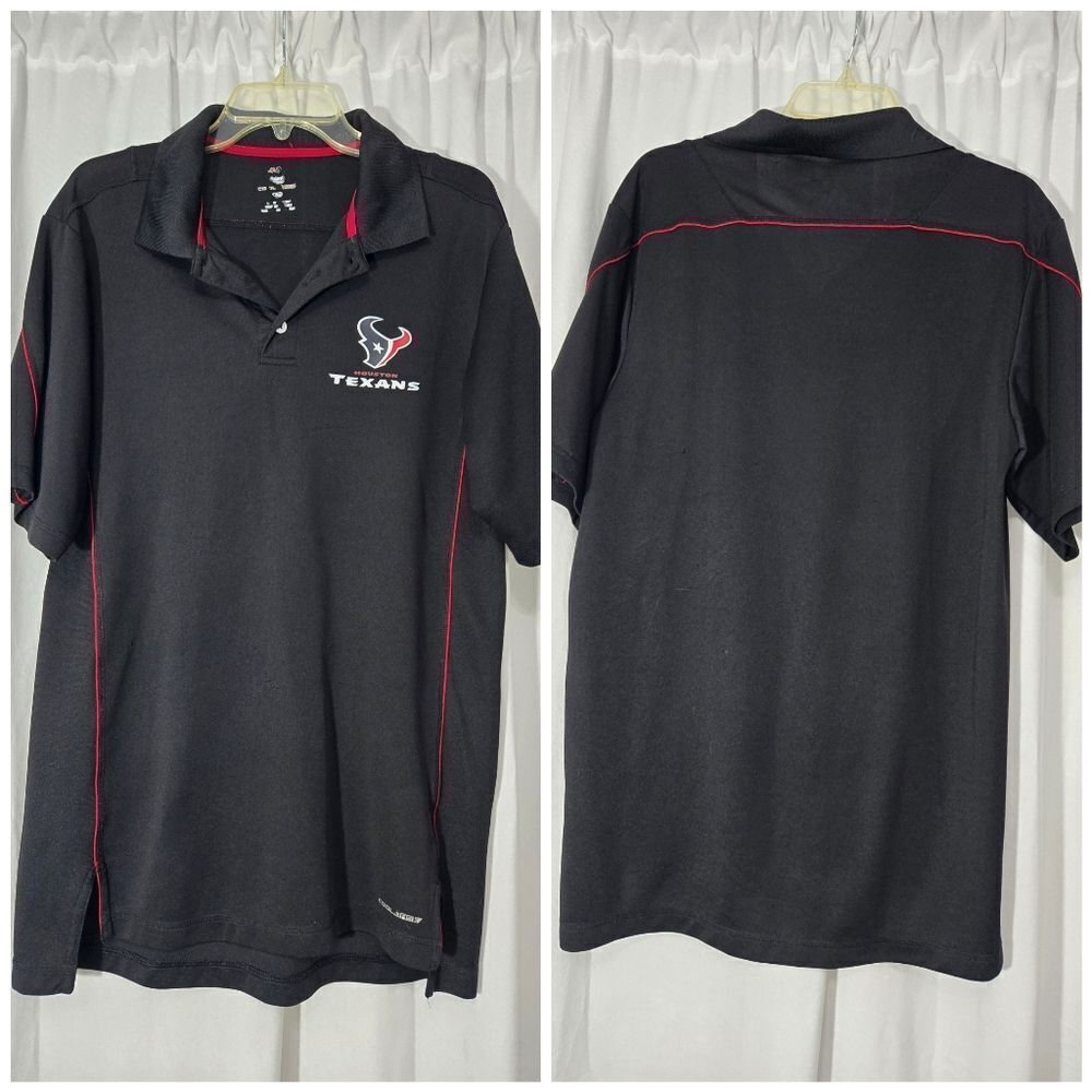 Men's majestic houston texans polo shirt sz L